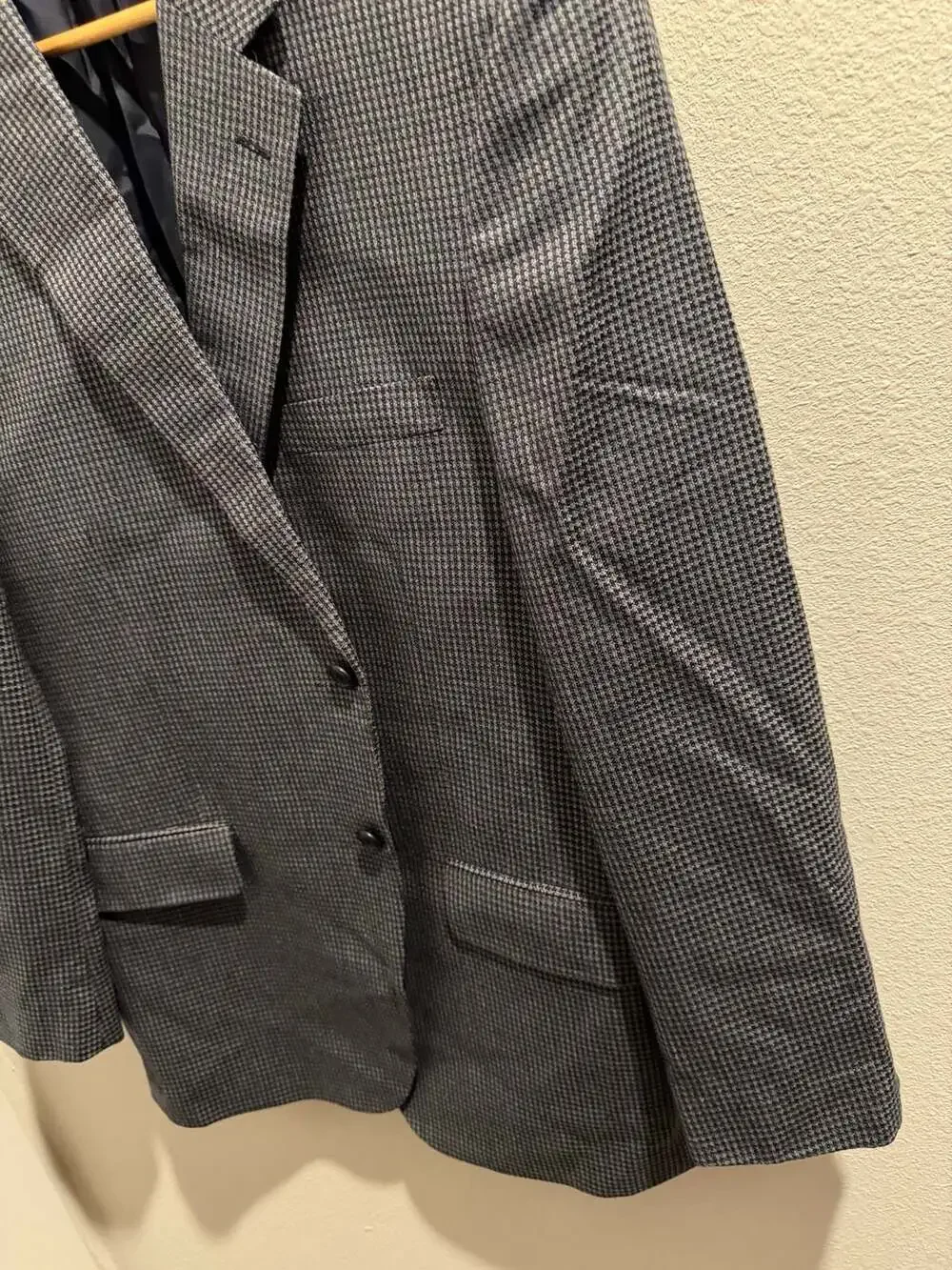 John W. Nordstrom Lanificio di Pray Wool and Silk Houndstooth Blazer